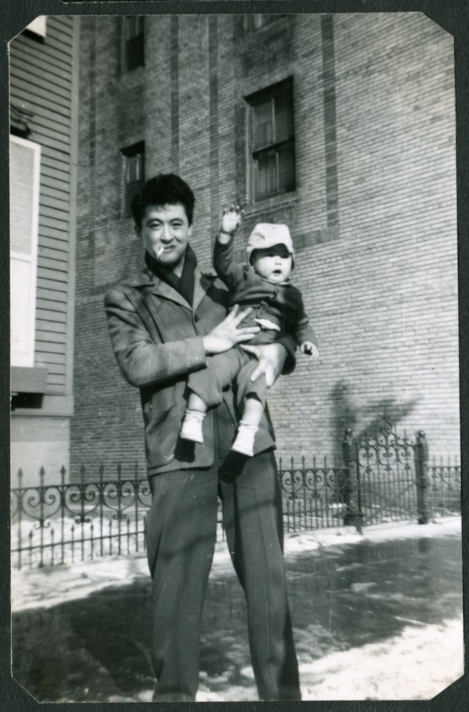 George Ikeda and his son George.