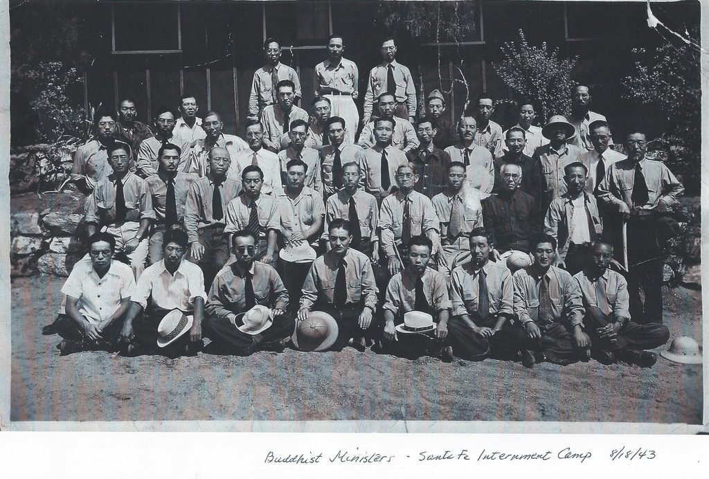 Buddhist ministers at the Santa Fe internment camp in 1943.