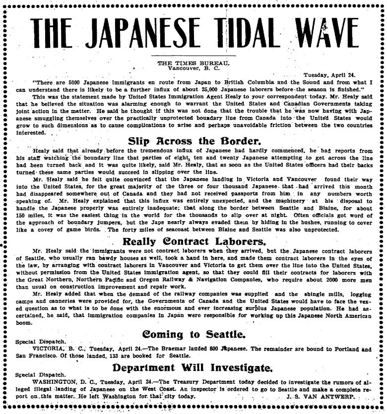 Ship Jumpers, Border Crossers, and Other "Illegal" Issei Immigrants