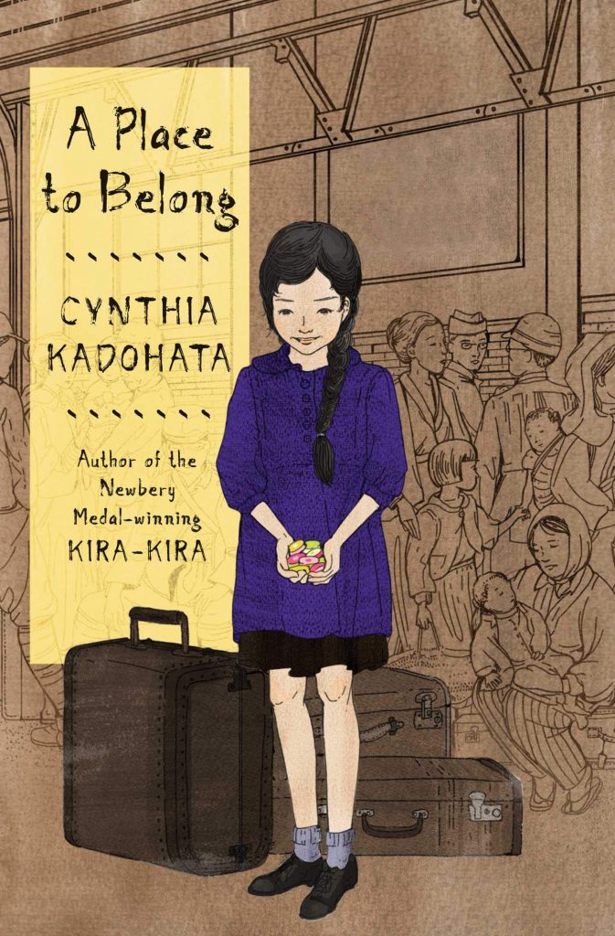 Book cover of "A Place to Belong" by Cynthia Kadohata