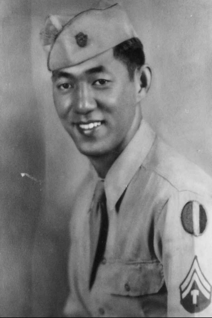 Portrait of Frank Kuramoto in his army uniform