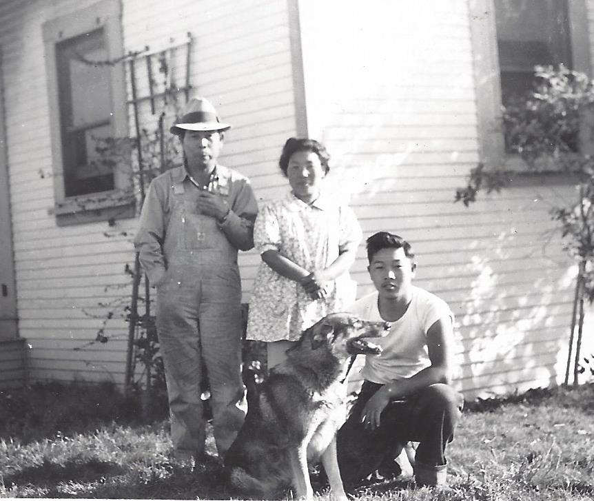 Norman Toyoshige Maeda, Sasami Takeda Maeda, Arnold Tadao Maeda, and Boy.