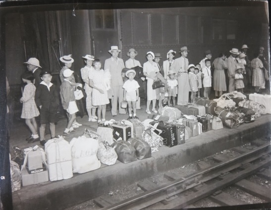 People waiting to board the M.S. Gripsholm, 1943. U.S. Navy Official Photo, National Archives at College Park, Maryland.