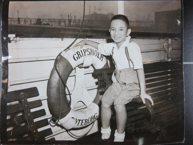 Boy aboard the M.S. Gripsholm, 1943. U.S. Navy Official Photo, National Archives at College Park, Maryland.